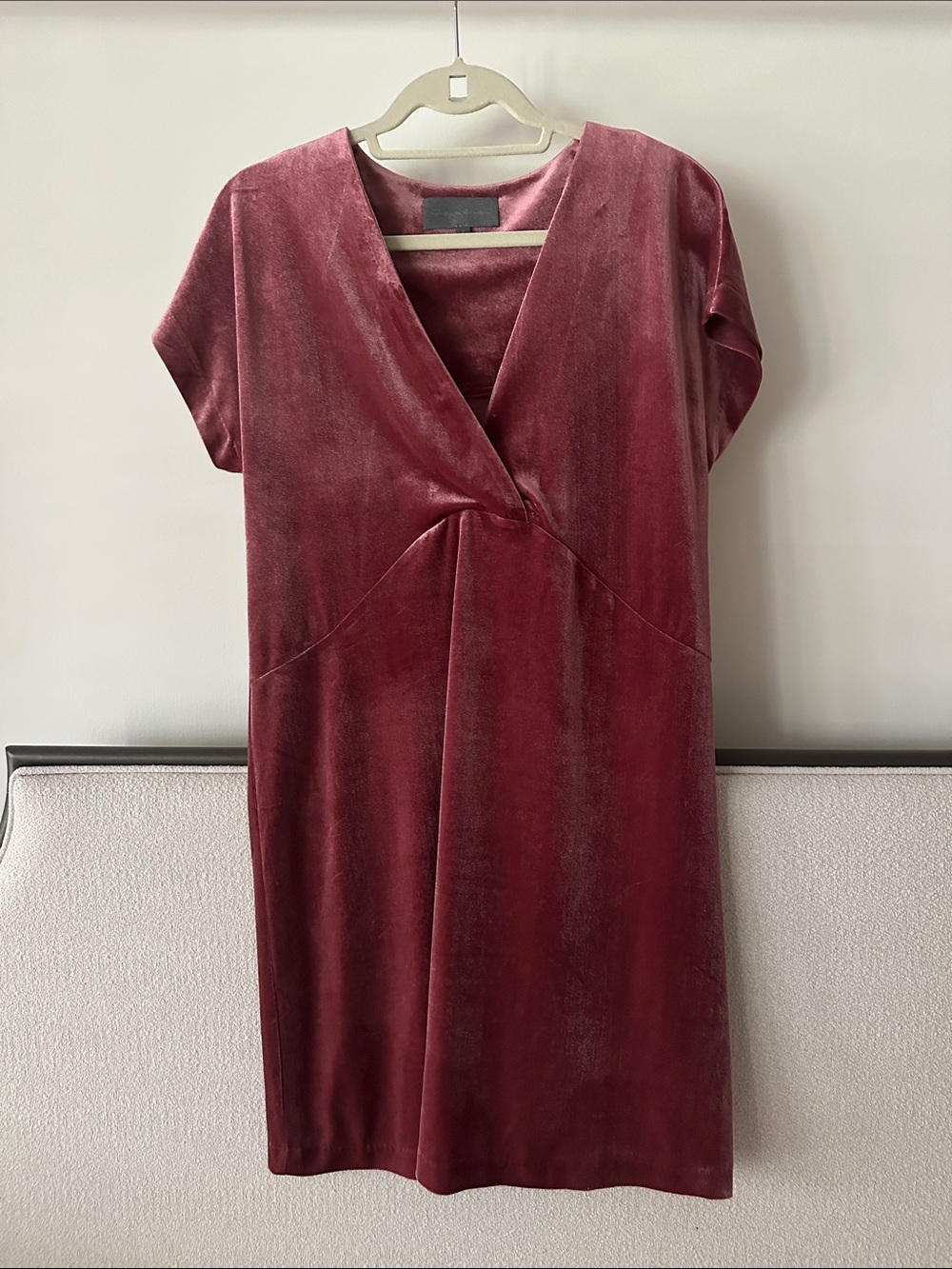 Anthropologie Velvet Women's Dress in Dusty Rose
